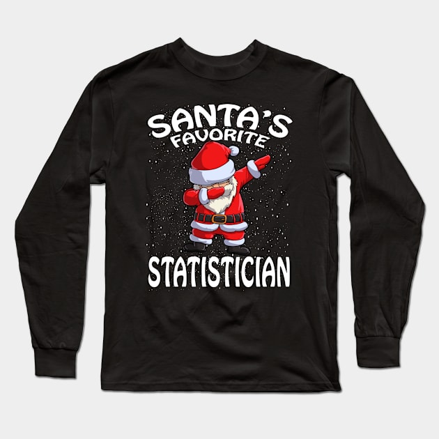 Santas Favorite Statistician Christmas Long Sleeve T-Shirt by intelus